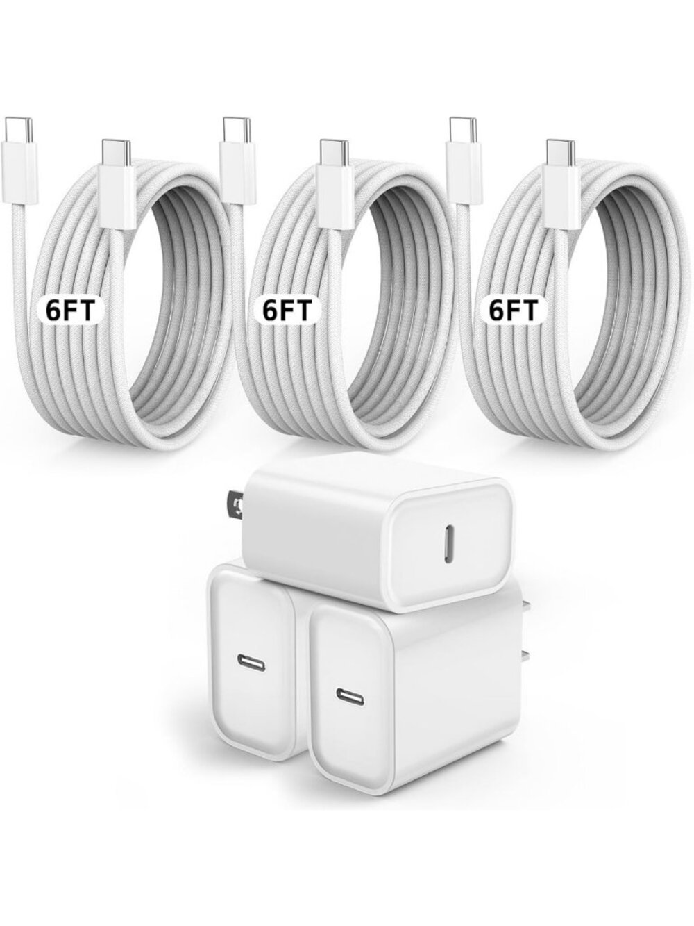 Fast Charger iPhone,iPhone Charger Fast Charging 3Pack 20W USB-C Charger Type C